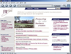 Screenshot of FM Global?s Web Site
