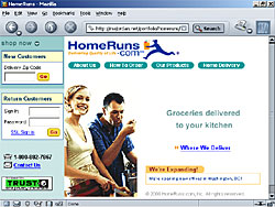 Screenshot of HomeRuns Demo Site